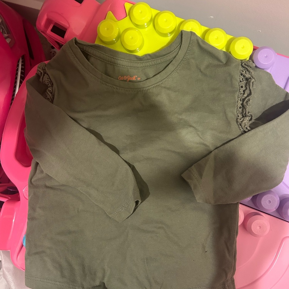 Cat & Jack Olive Long Sleeve Tee